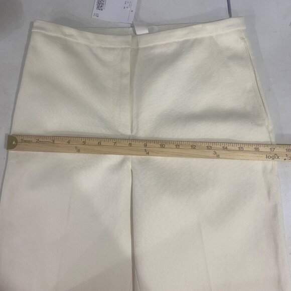 H&M Linen Cotten Trousers Pants  Womens Size 4 Straight Leg Casual Career Office - Picture 10 of 14